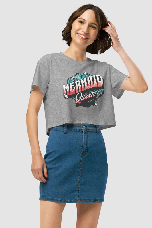 Mermaid Queen Women's Relaxed Crop Top T-Shirt OniTakai