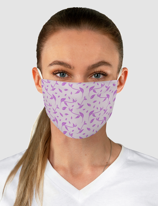 Minimal Light Pink And Purple Floral Print Pattern | Fabric Face Mask OniTakai