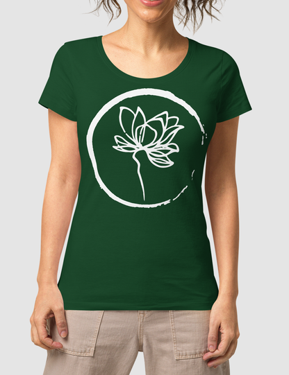 Minimal Lotus Flower | Women's Organic Round Neck T-Shirt OniTakai