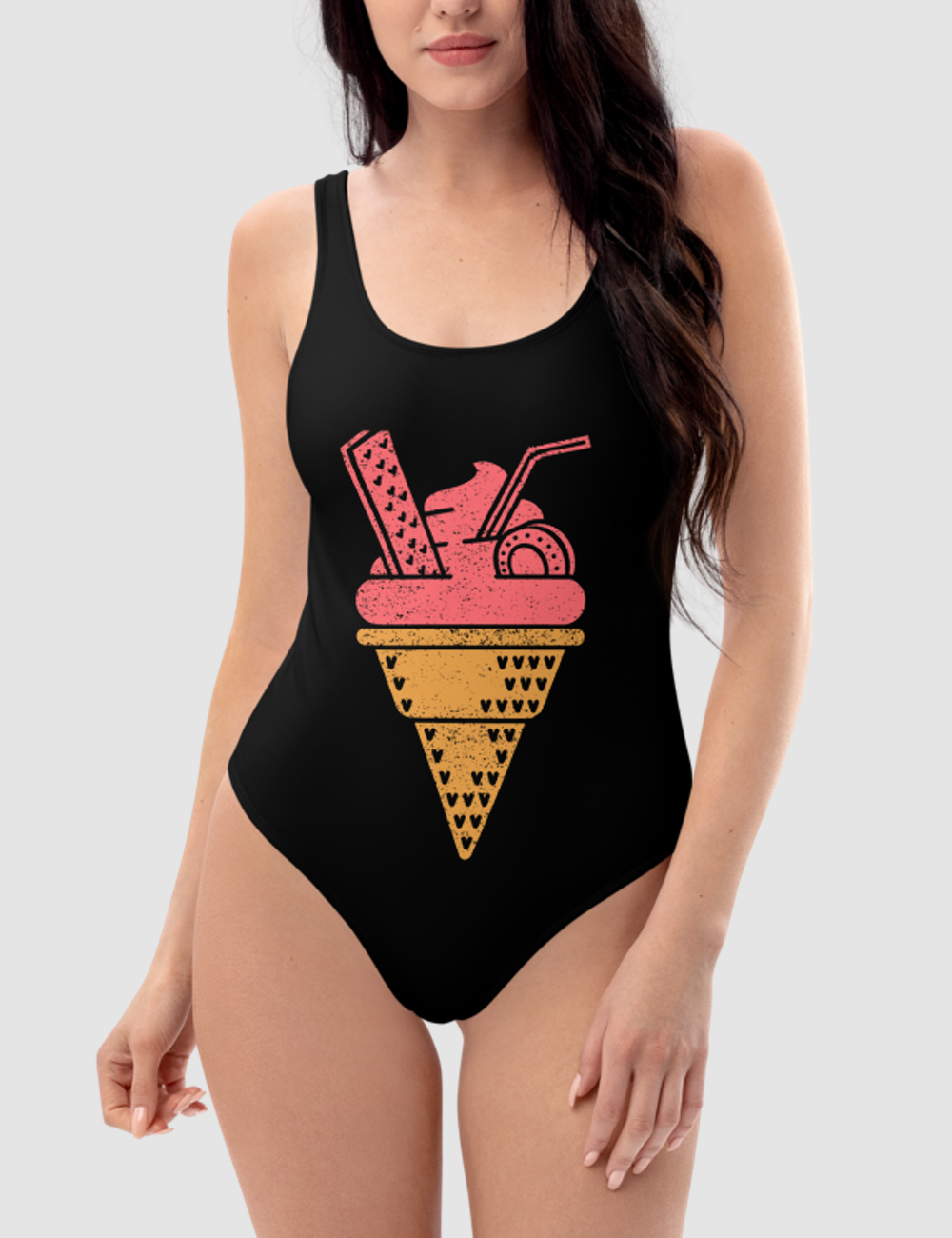 Minimalist Ice Cream | Women's One-Piece Swimsuit OniTakai