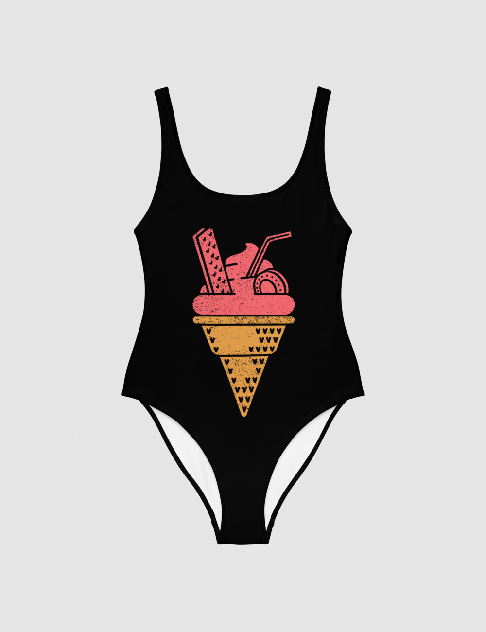 Minimalist Ice Cream | Women's One-Piece Swimsuit OniTakai