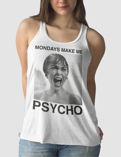 Monday's Make Me Psycho | Women's Cut Racerback Tank Top OniTakai