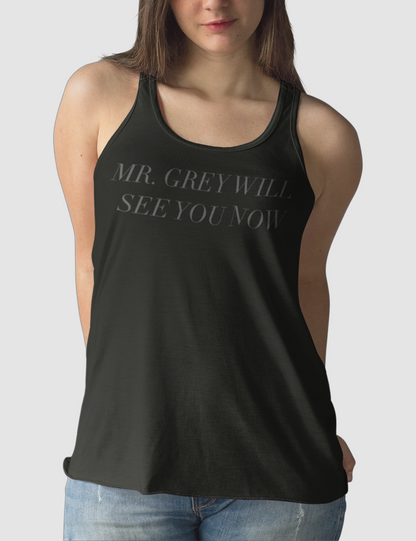 Mr. Grey Will See You Now | Women's Cut Racerback Tank Top OniTakai