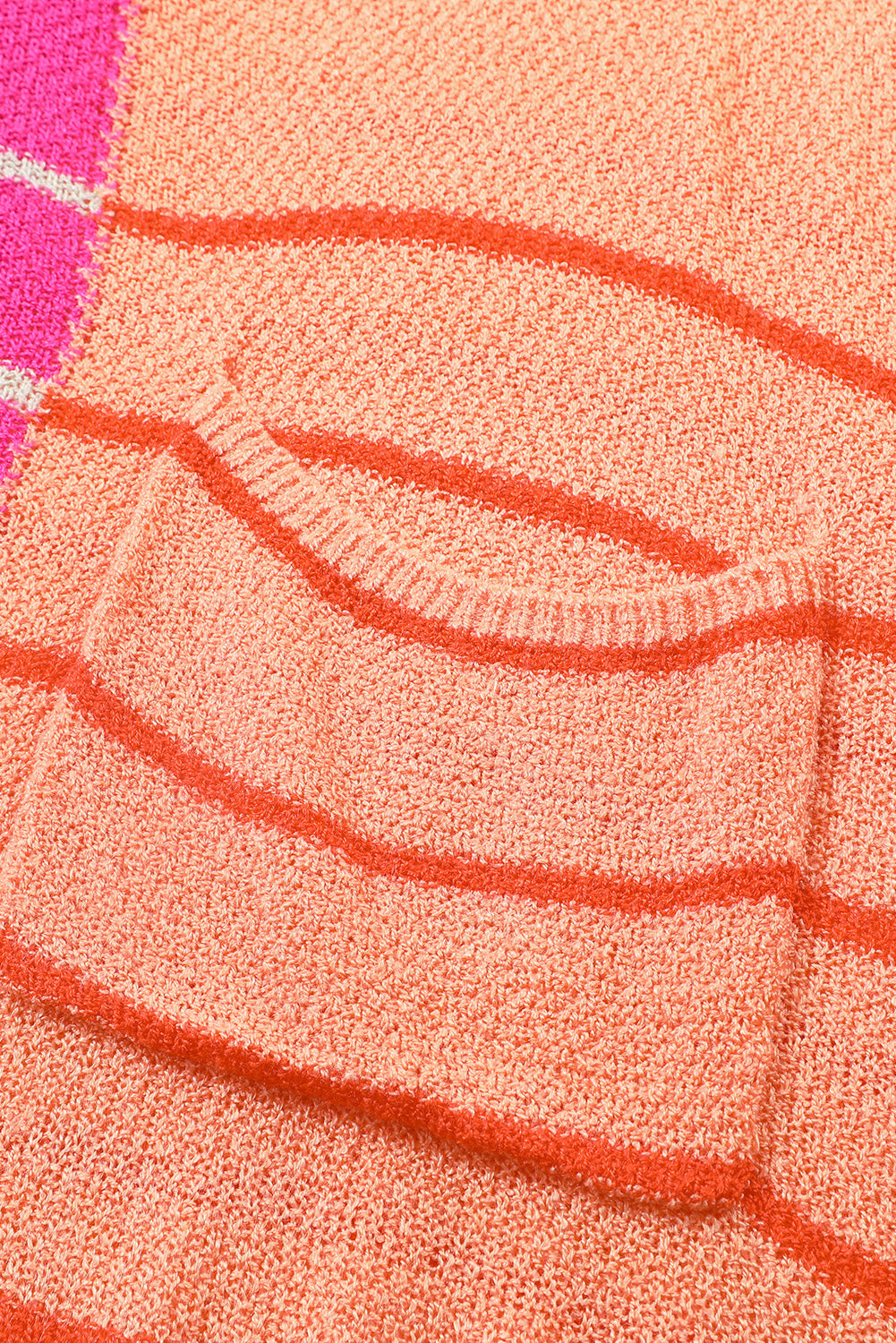 Multicolour Striped Color Block Loose Fit Knit Sweater OniTakai