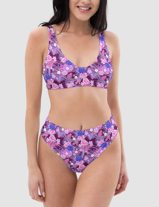 Murasakino Kimono Patan | Women's Essential High-Waisted Bikini OniTakai