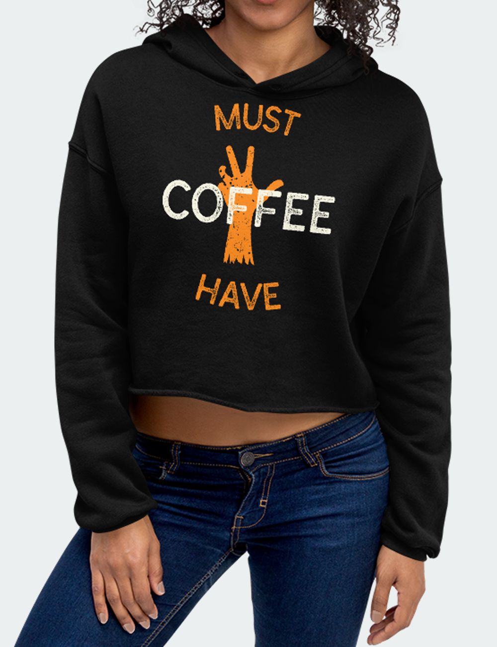 Must Have Coffee | Crop Hoodie OniTakai