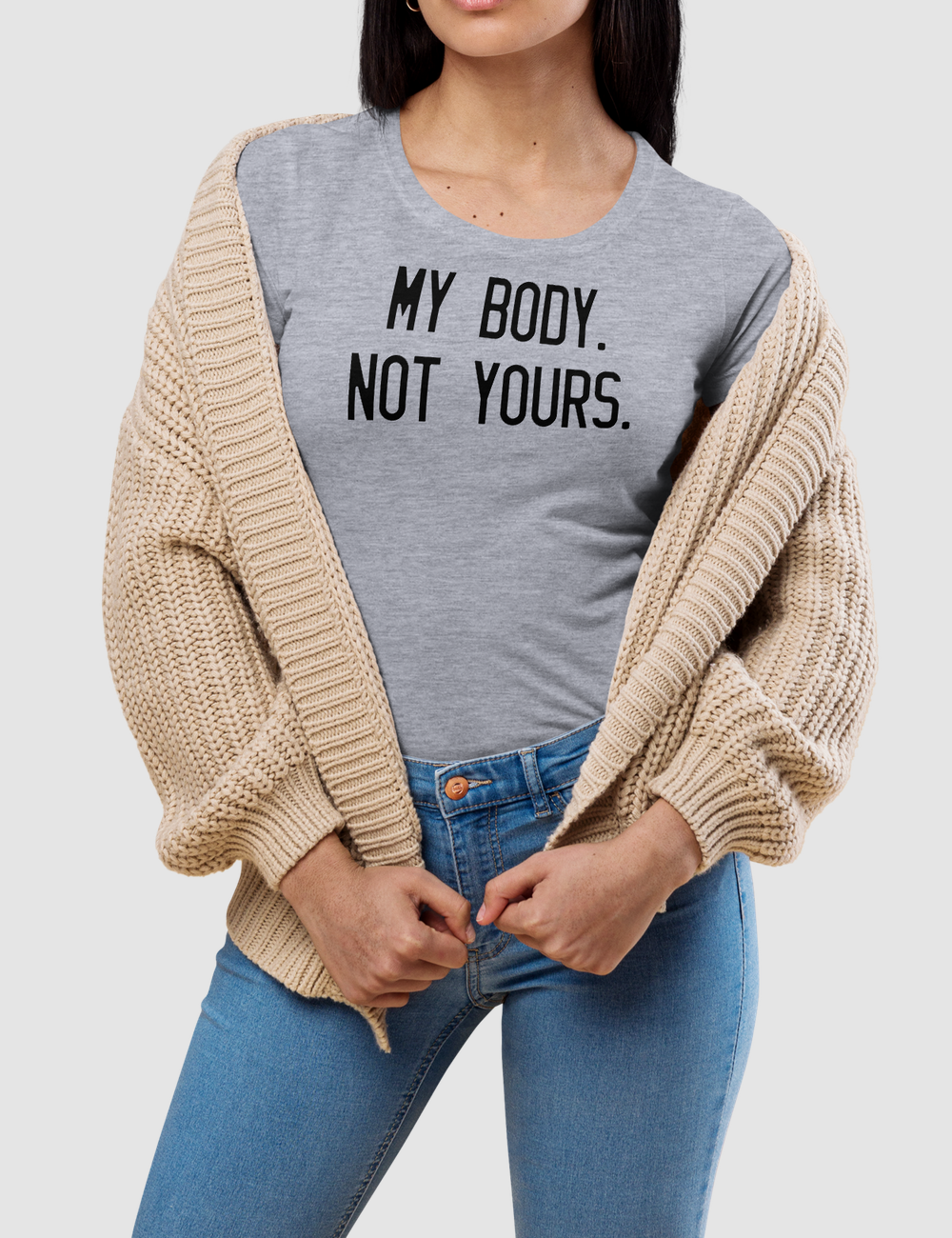 My Body Not Yours | Women's Fitted T-Shirt OniTakai