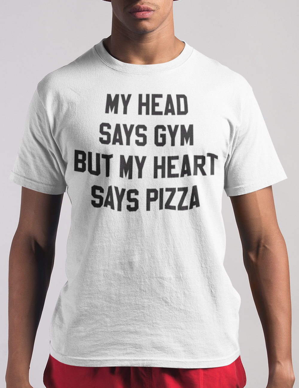 My Head Says Gym But My Heart Says Pizza | T-Shirt OniTakai