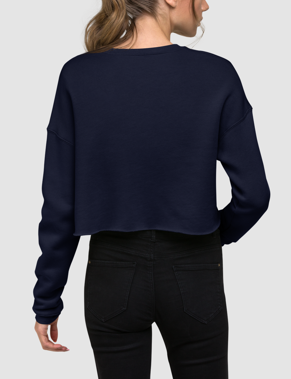 Nasa Modern (Faded Metal Print) Crop Sweatshirt OniTakai