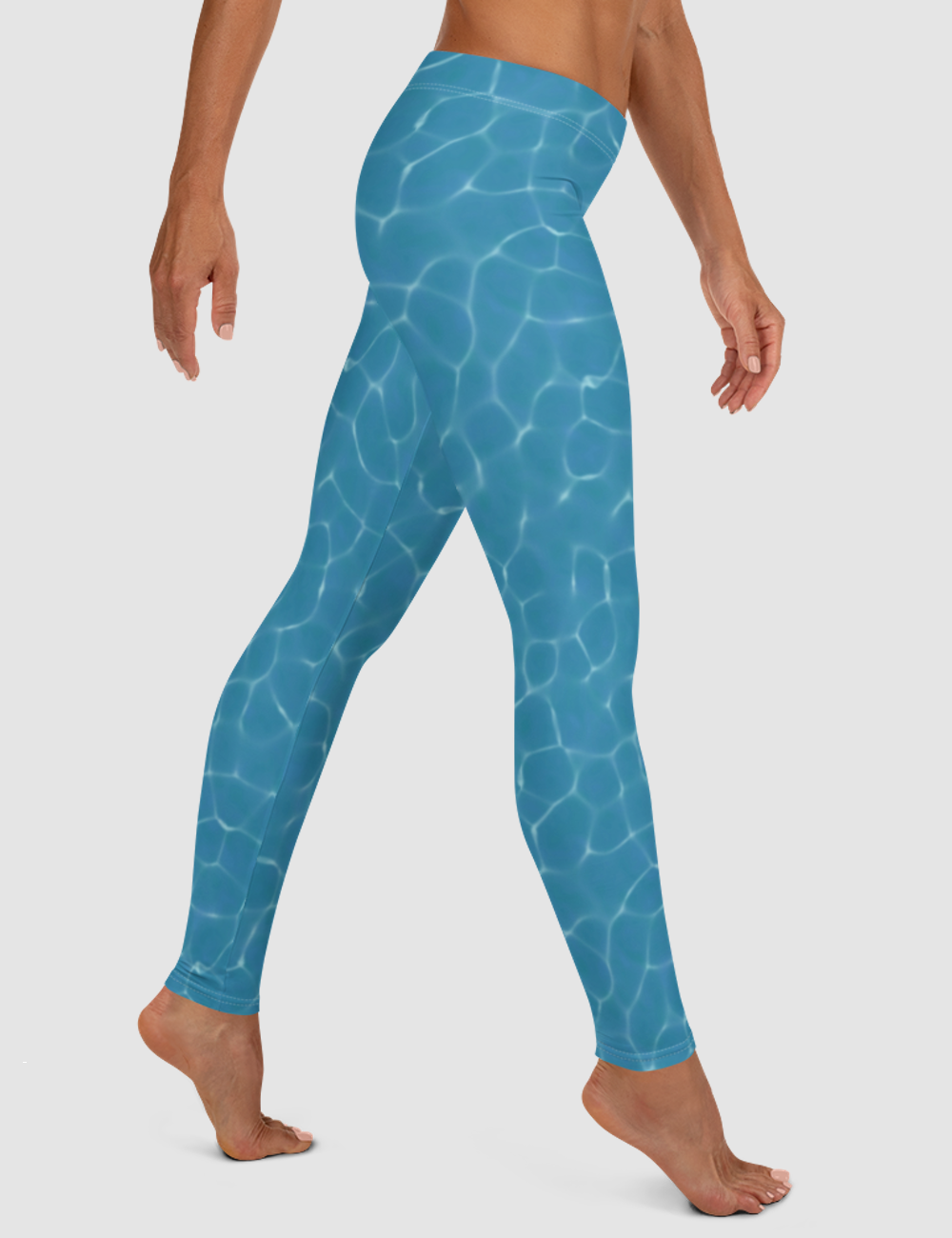Natural Blue Water | Women's Standard Yoga Leggings OniTakai