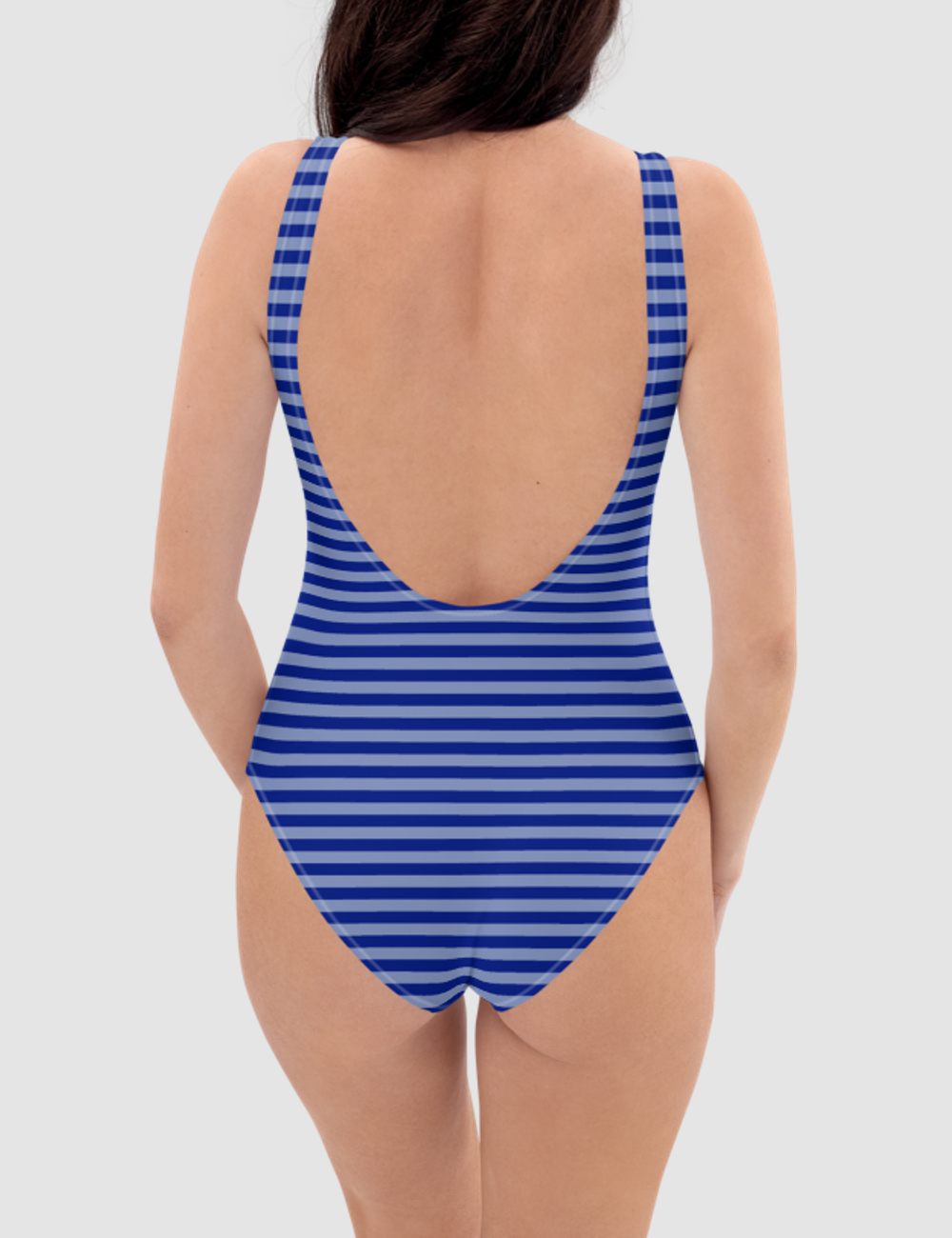 Navy Blue Stripes | Women's One-Piece Swimsuit OniTakai