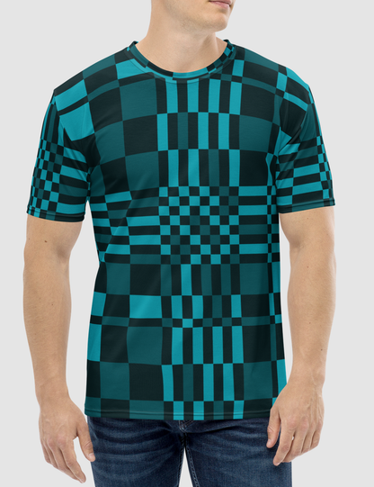 Neo Abstract Geometric Grid Men's Sublimated T-Shirt OniTakai