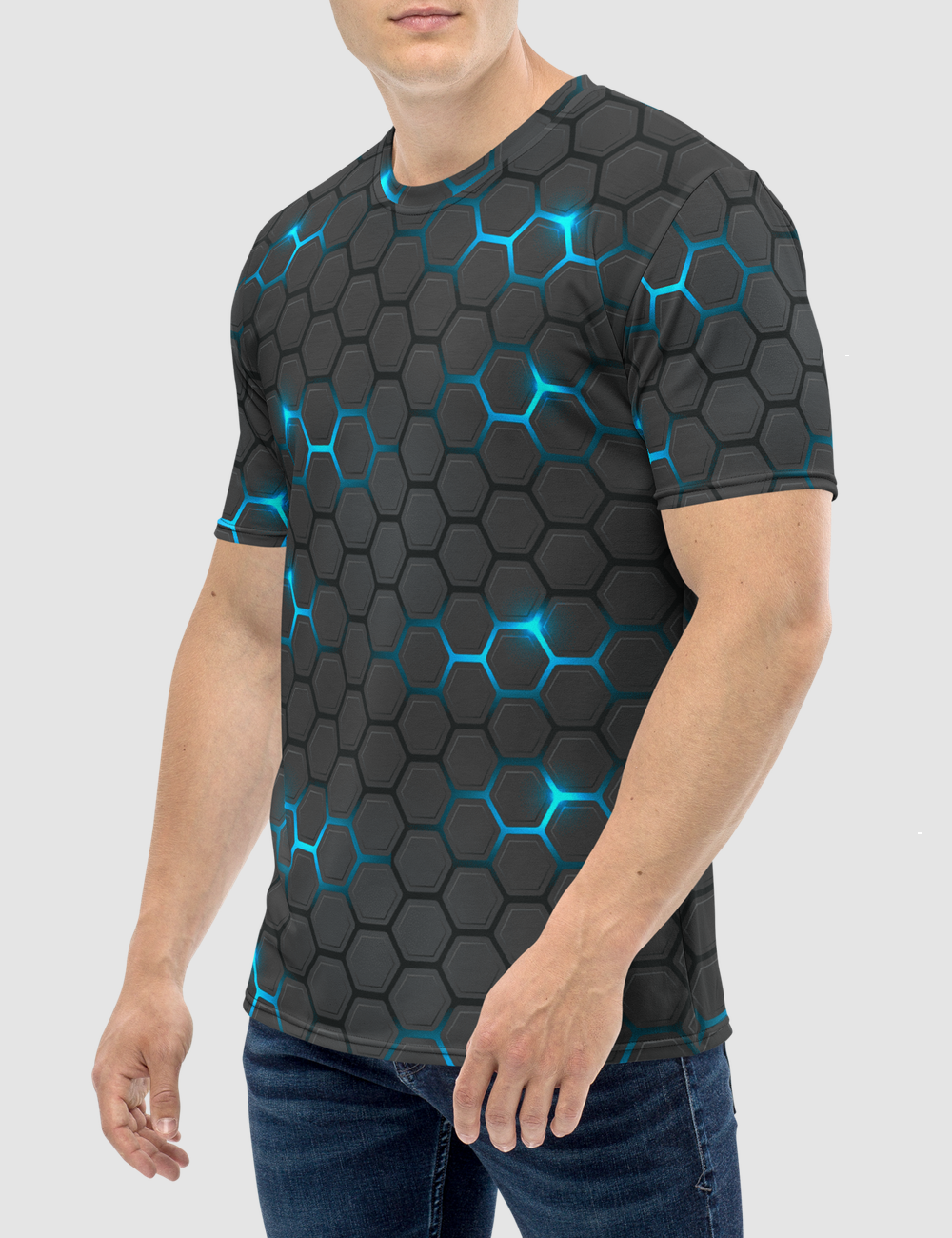 Neo Digital Faux Carbon Fiber Men's Sublimated T-Shirt OniTakai