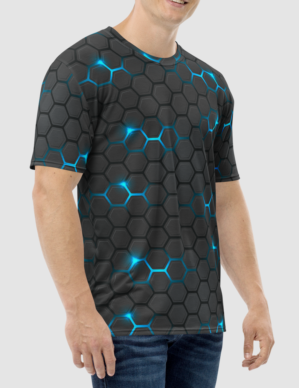 Neo Digital Faux Carbon Fiber Men's Sublimated T-Shirt OniTakai