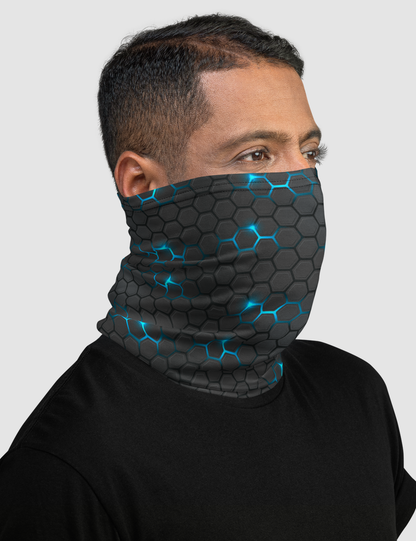 Neo Digital Faux Carbon Fiber Neck Gaiter Face Mask OniTakai