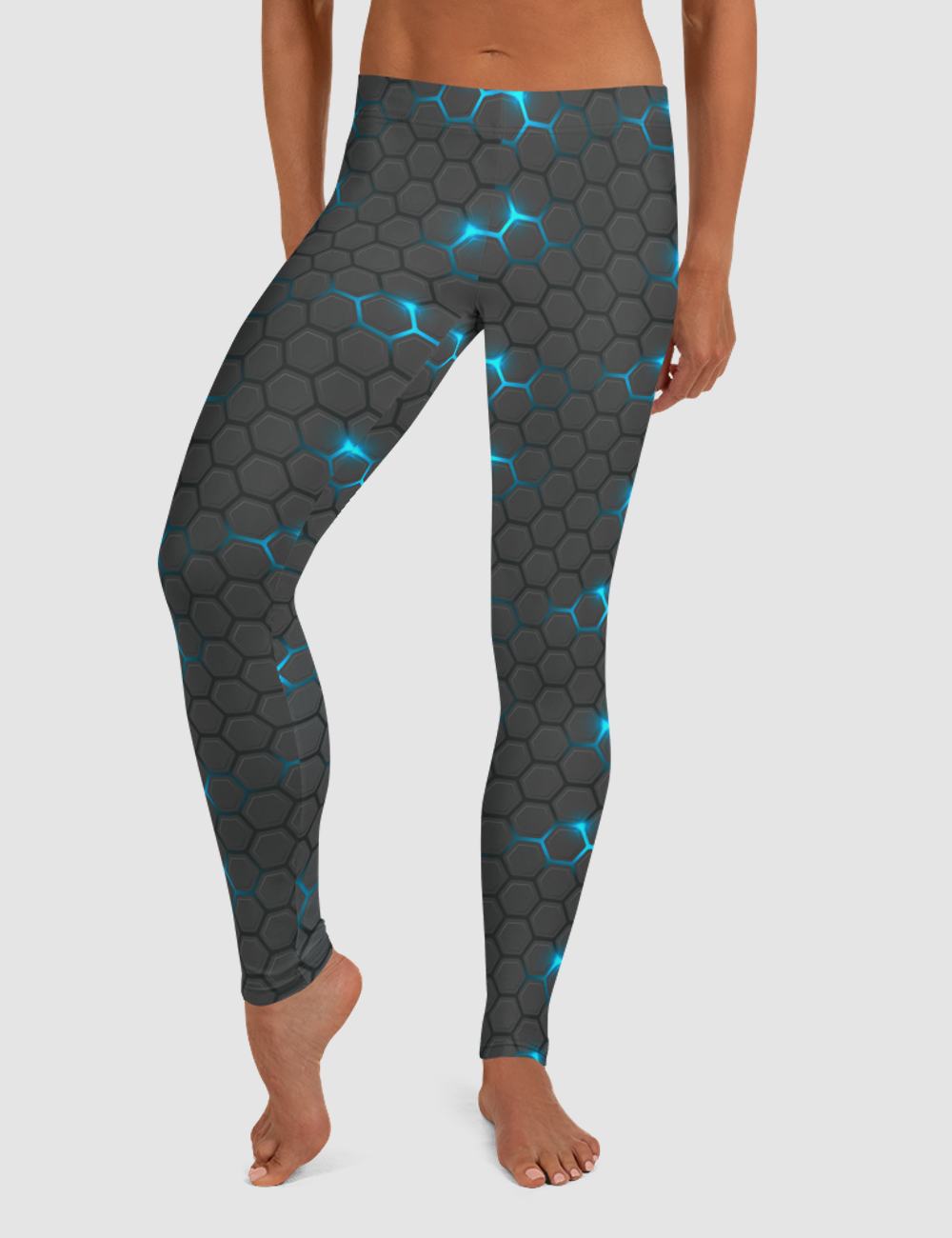 Neo Digital Faux Carbon Fiber Women's Standard Yoga Leggings OniTakai