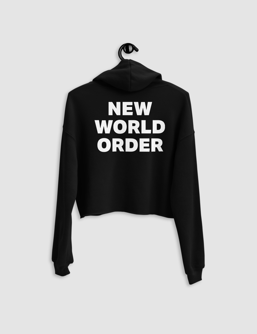 New World Order | Back Print Crop Hoodie OniTakai