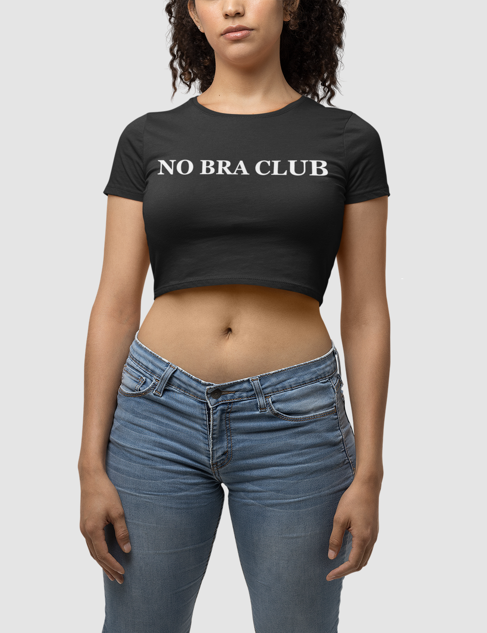 No Bra Club | Women's Fitted Crop Top T-Shirt OniTakai