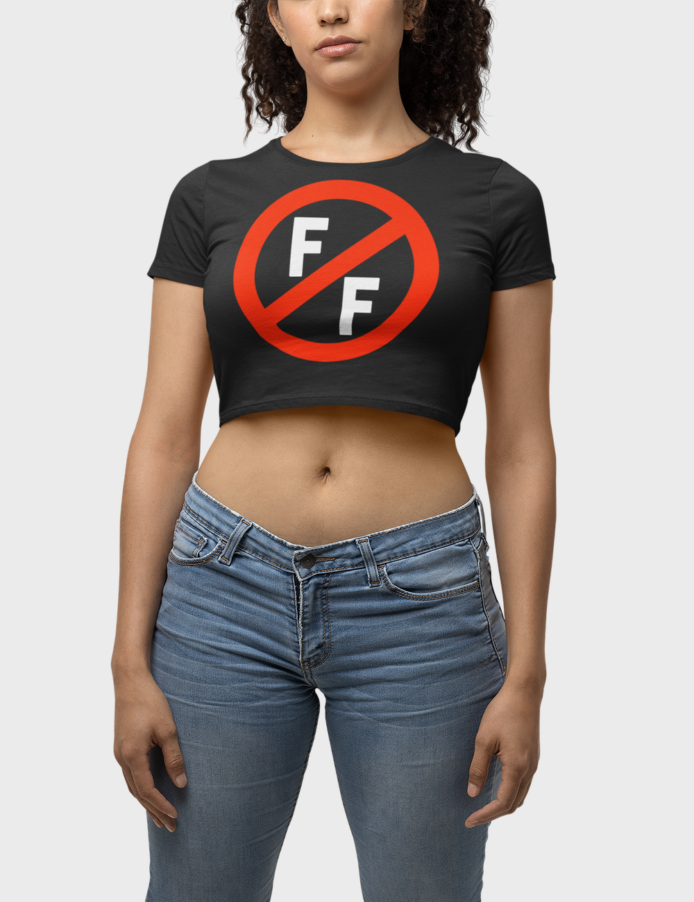 No Fast Fashion | Women's Fitted Crop Top T-Shirt OniTakai