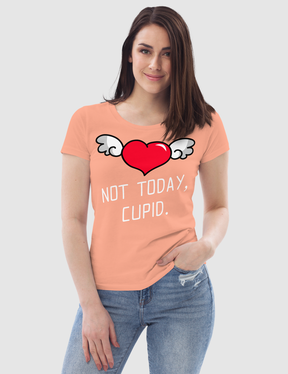 Not Today Cupid Women's Fitted T-Shirt OniTakai