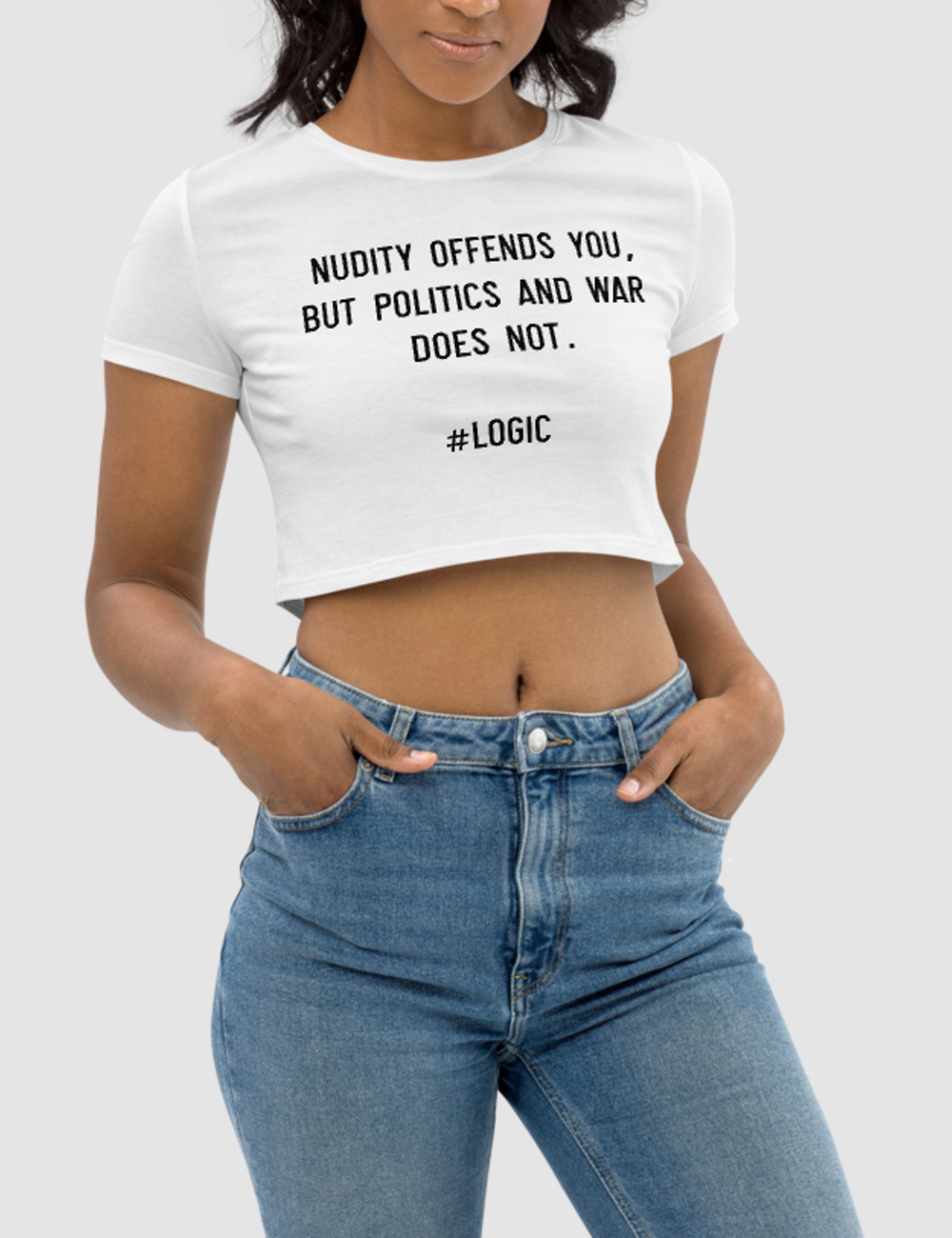 Nudity Offends You | Women's Crop Top T-Shirt OniTakai