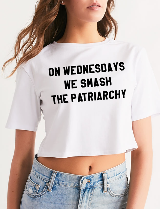 On Wednesdays We Smash The Patriarchy | Women's Relaxed Crop Top T-Shirt OniTakai