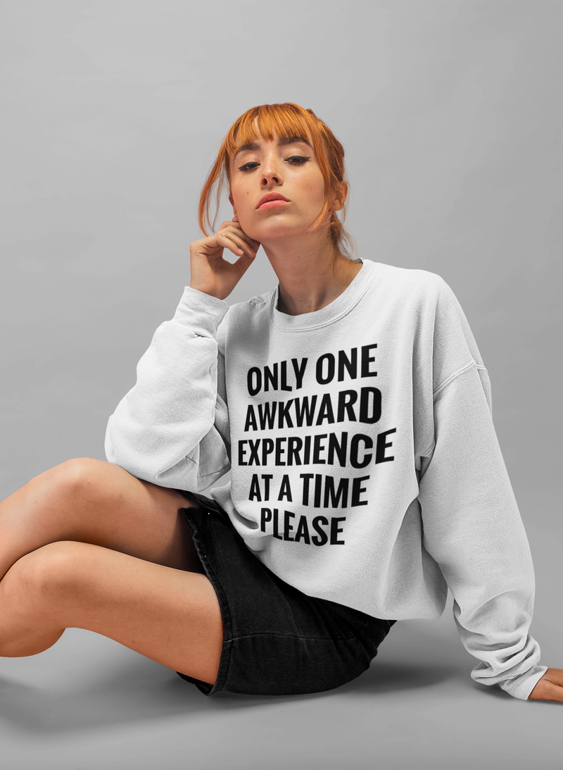 One Awkward Experience At A Time | Crewneck Sweatshirt OniTakai