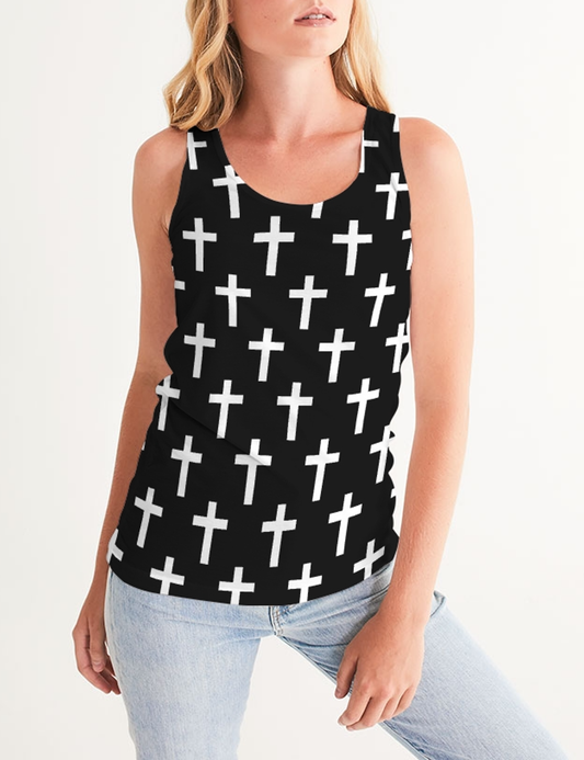 Oni Cross Pattern | Women's Premium Fitted Tank Top OniTakai