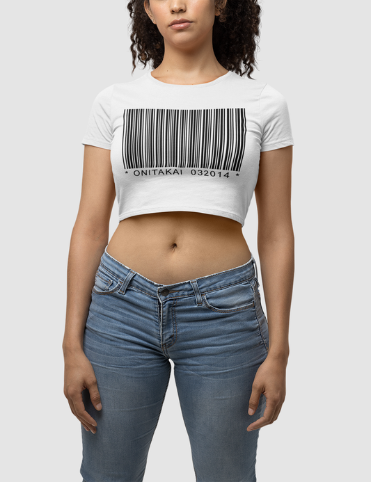 OniTakai Barcode | Women's Fitted Crop Top T-Shirt OniTakai