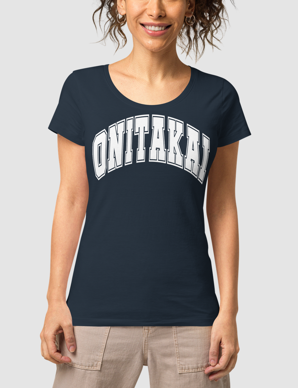OniTakai Grand Varsity League Women's Organic Round Neck T-Shirt OniTakai