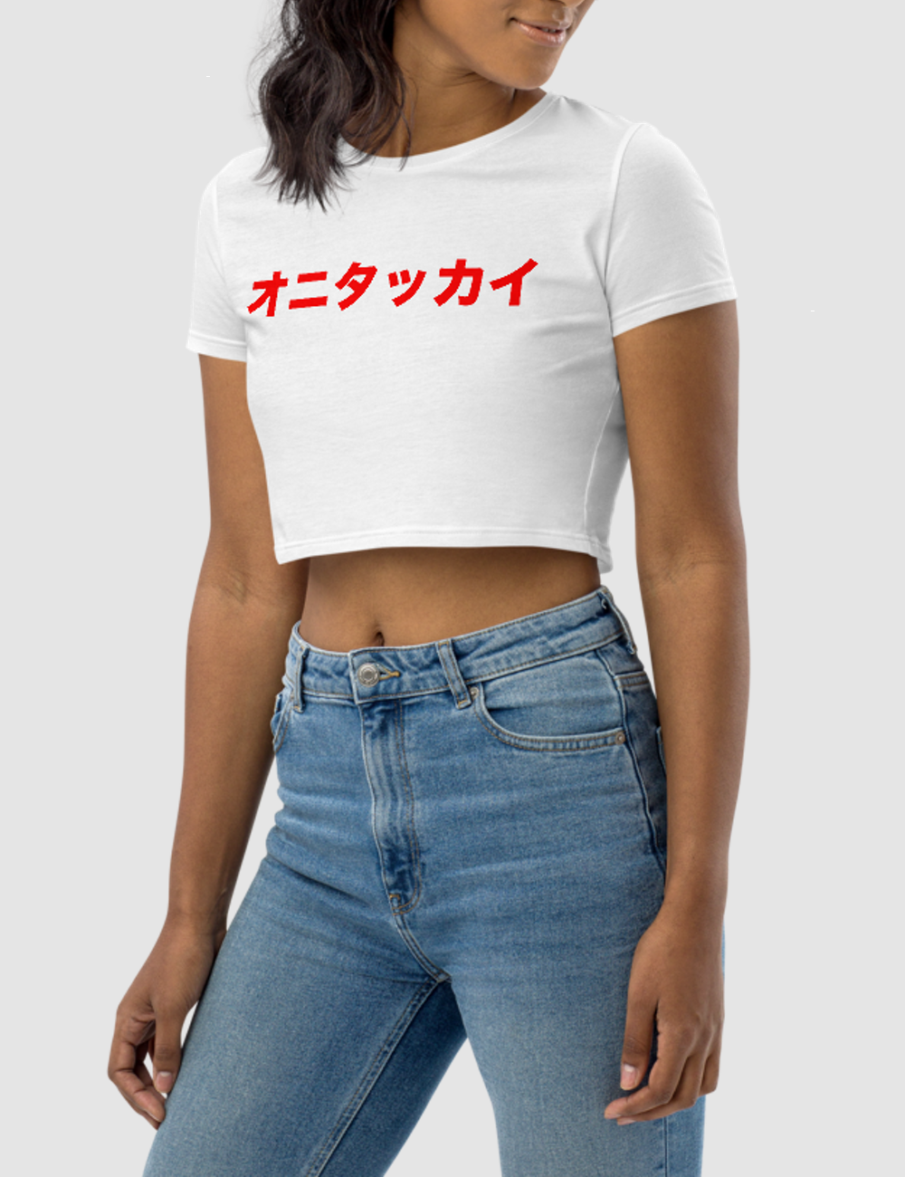 OniTakai Katakana (Red) | Women's Crop Top T-Shirt OniTakai