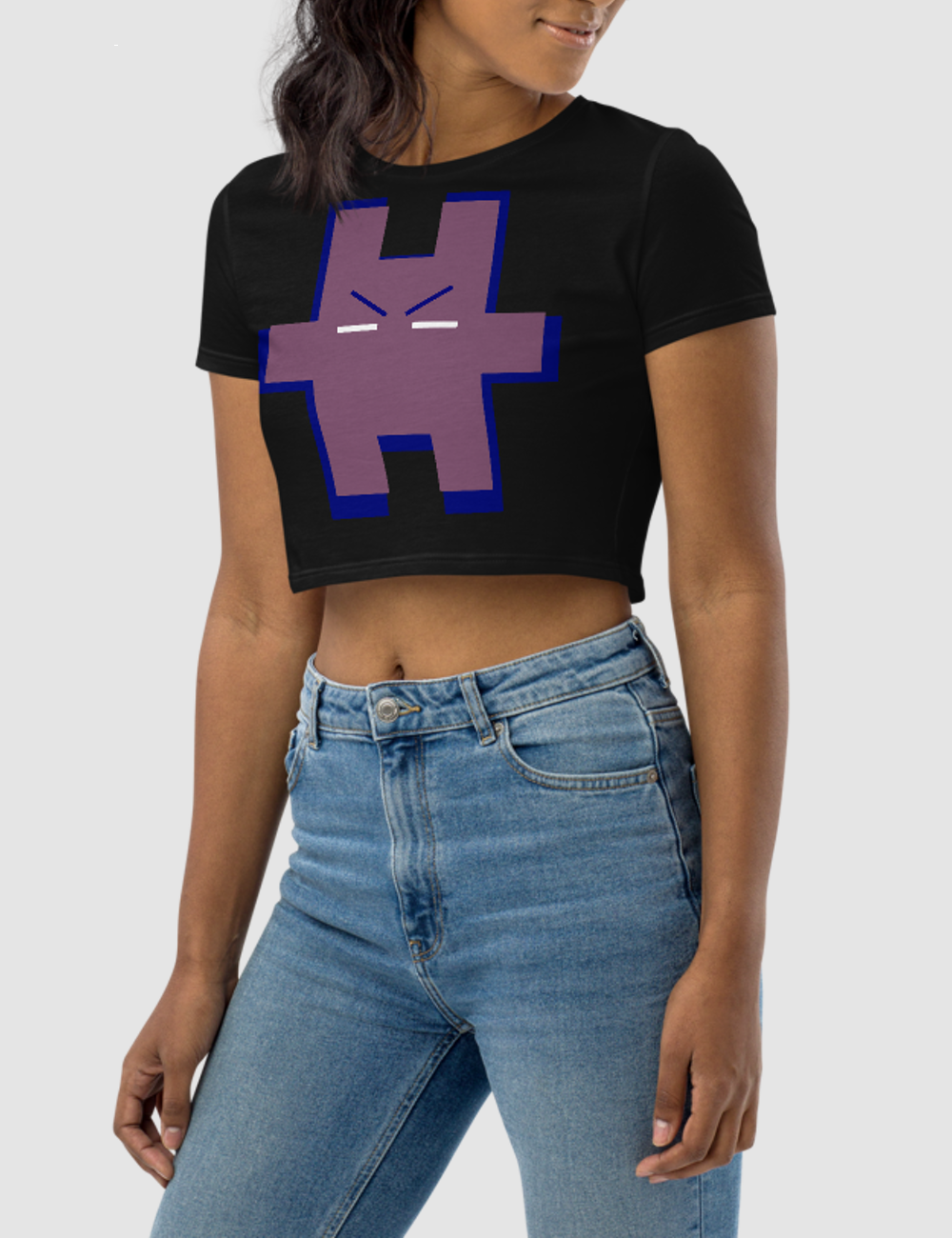 OniTakai Pixel Demon | Women's Crop Top T-Shirt OniTakai