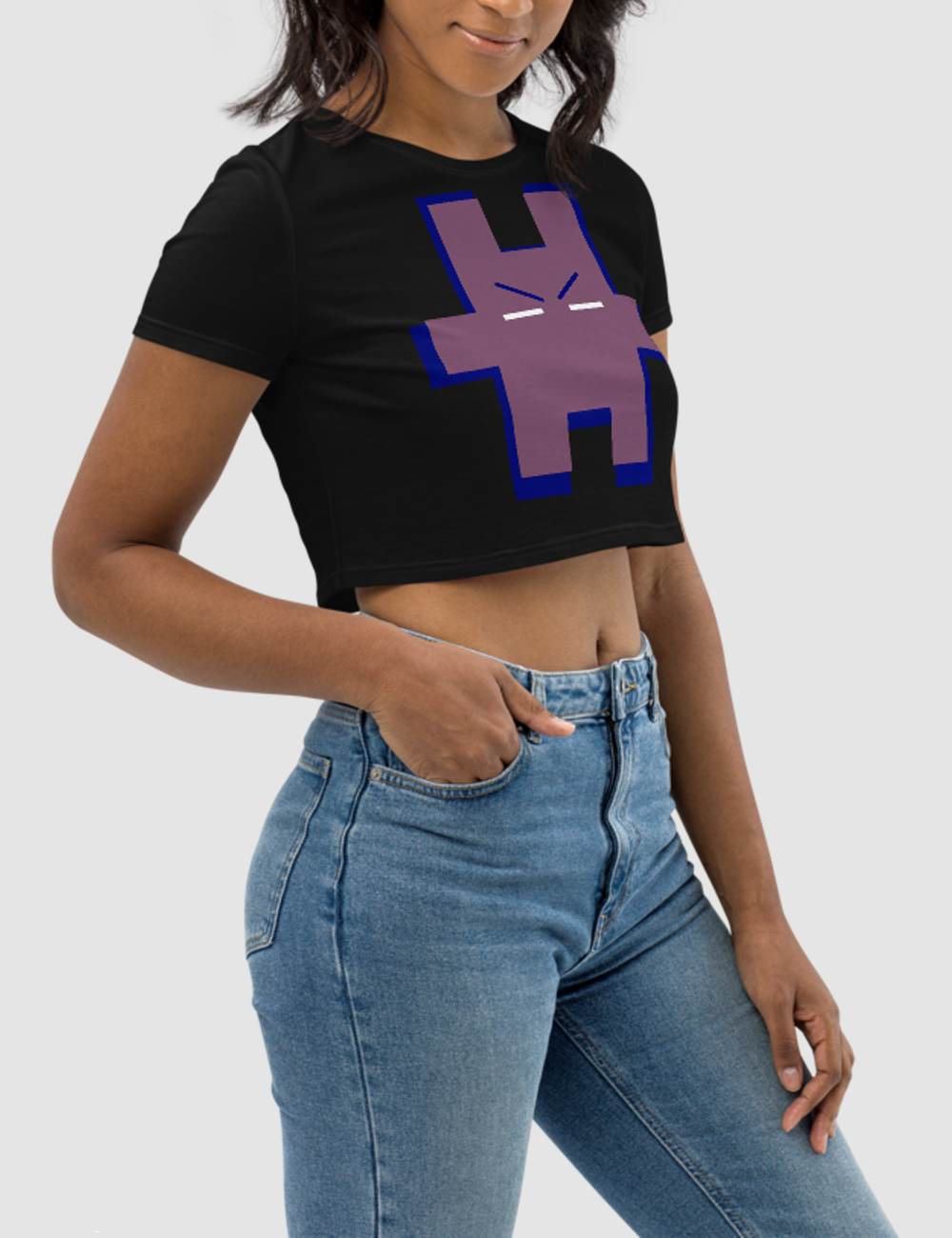 OniTakai Pixel Demon | Women's Crop Top T-Shirt OniTakai