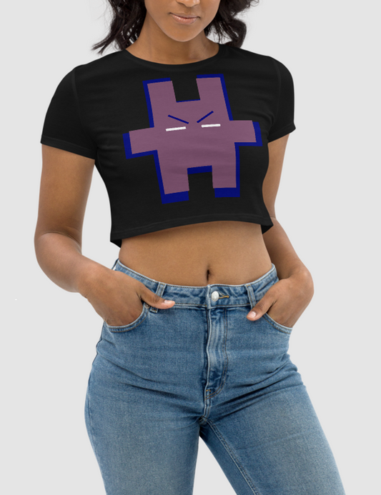 OniTakai Pixel Demon | Women's Crop Top T-Shirt OniTakai