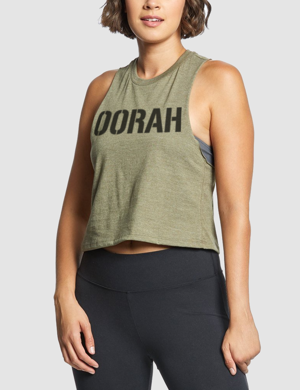 Oorah | Women's Sleeveless Racerback Cropped Tank Top OniTakai