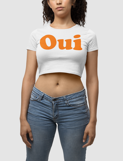 Oui | Women's Fitted Crop Top T-Shirt OniTakai