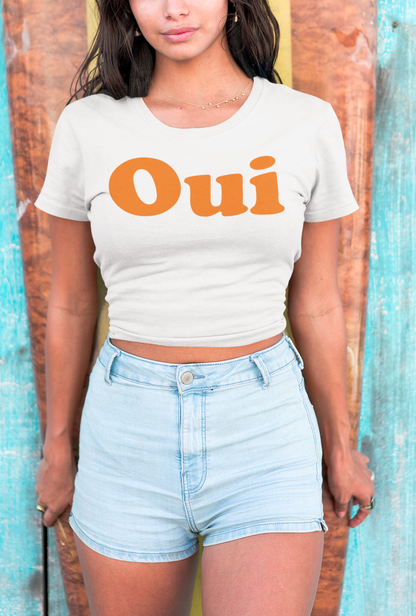 Oui | Women's Fitted Crop Top T-Shirt OniTakai