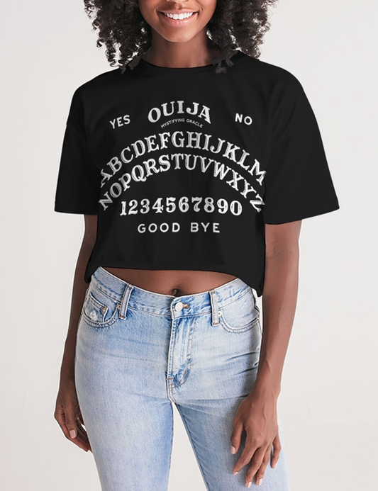 Ouija Board | Women's Oversized Crop Top T-Shirt OniTakai