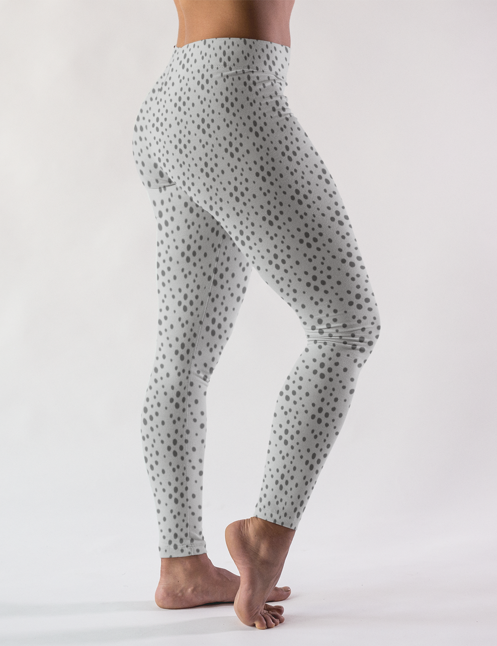 Pale Whisper Dots | Women's Standard Yoga Leggings OniTakai