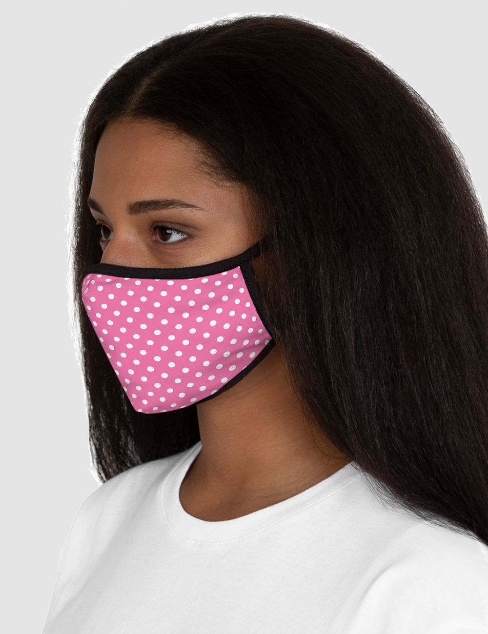 Passion Pink Polka Dot | Fitted Double Layered Polyester Face Mask OniTakai