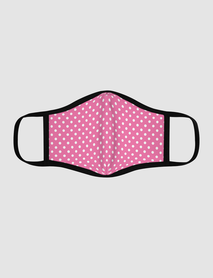 Passion Pink Polka Dot | Fitted Double Layered Polyester Face Mask OniTakai