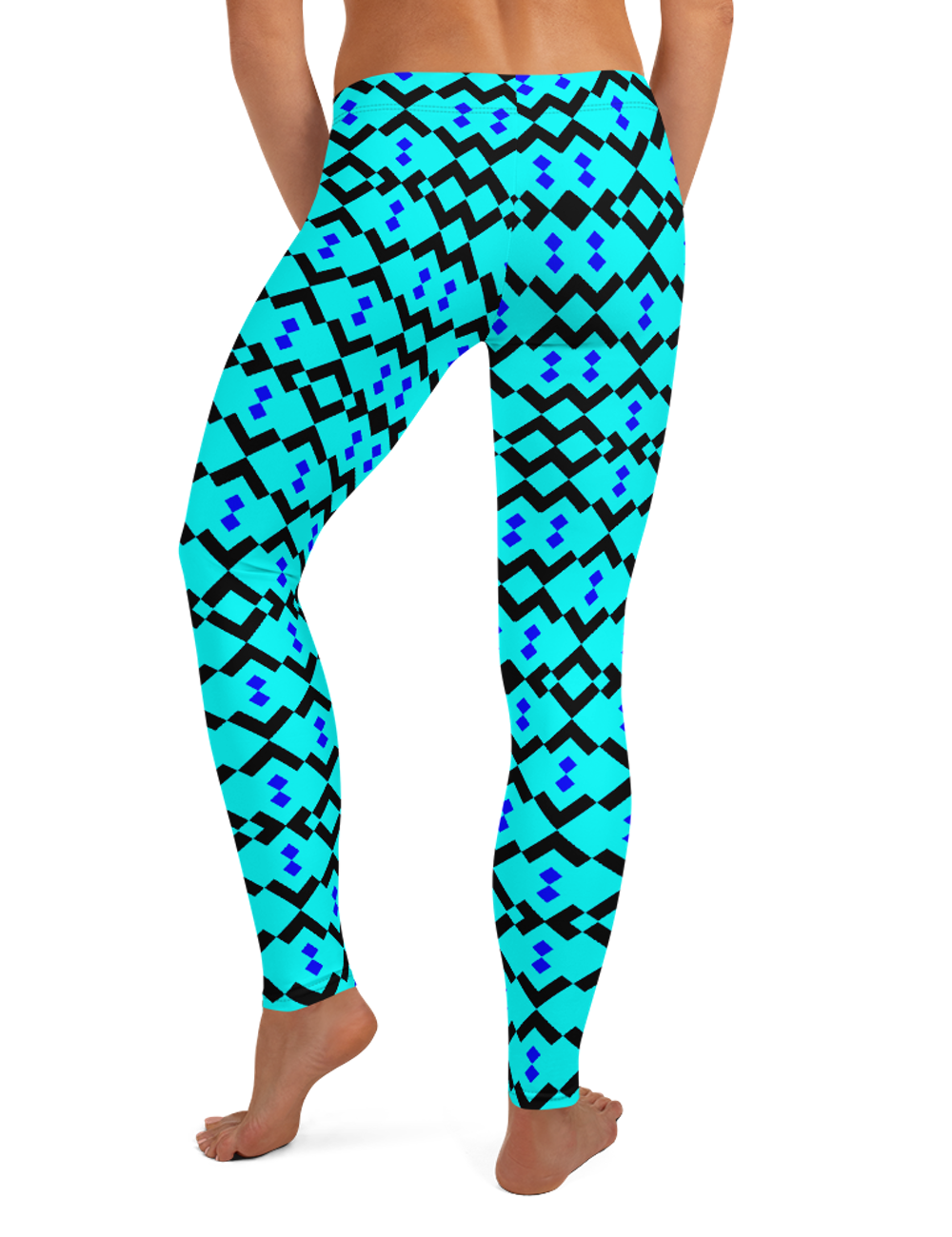 Patterned Neon Print Low Waist Yoga Leggings OniTakai