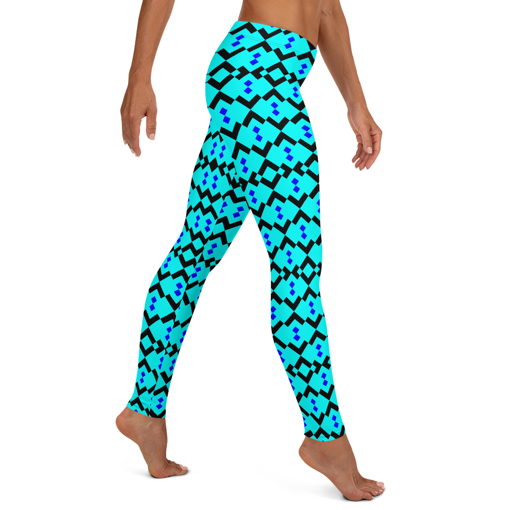 Patterned Neon Print Low Waist Yoga Leggings OniTakai