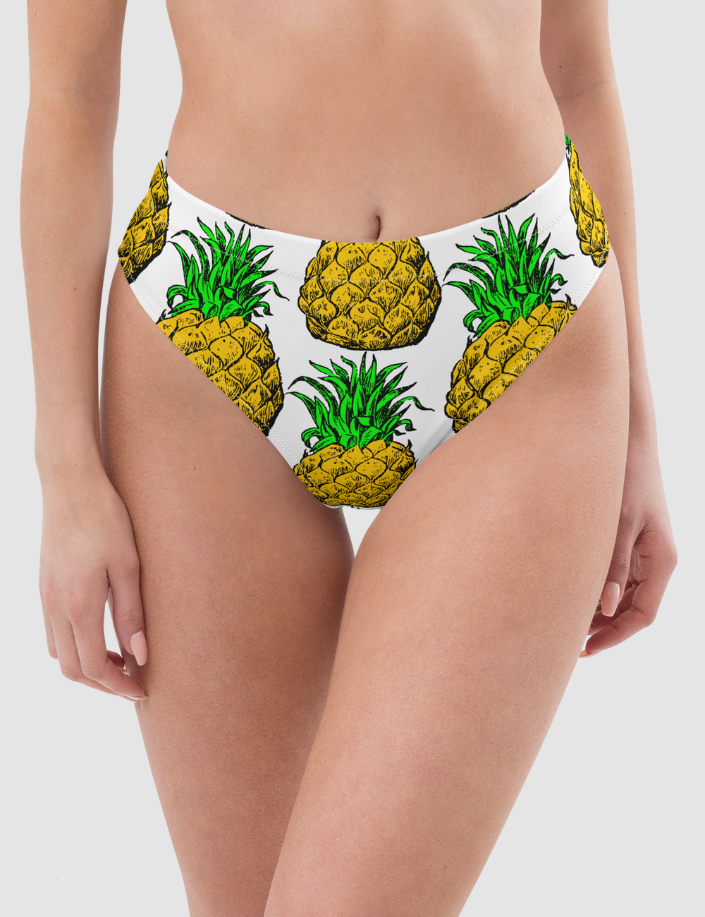 Pineapple | Women's High-Waist Bikini Bottom OniTakai
