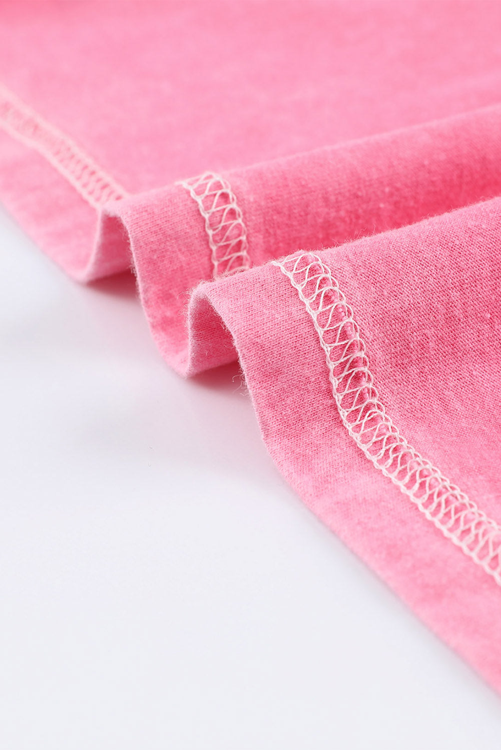 Pink Acid Wash Lace Patch Pocket T-Shirt OniTakai