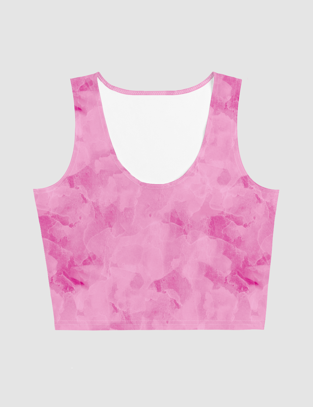 Pink Clouds Watercolor | Women's Sleeveless Fitted Crop Top OniTakai