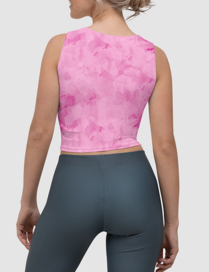 Pink Clouds Watercolor | Women's Sleeveless Fitted Crop Top OniTakai