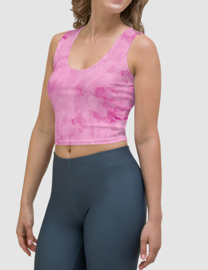 Pink Clouds Watercolor | Women's Sleeveless Fitted Crop Top OniTakai