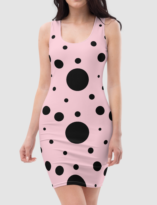 Pink Ladybug | Women's Sleeveless Fitted Sublimated Dress OniTakai