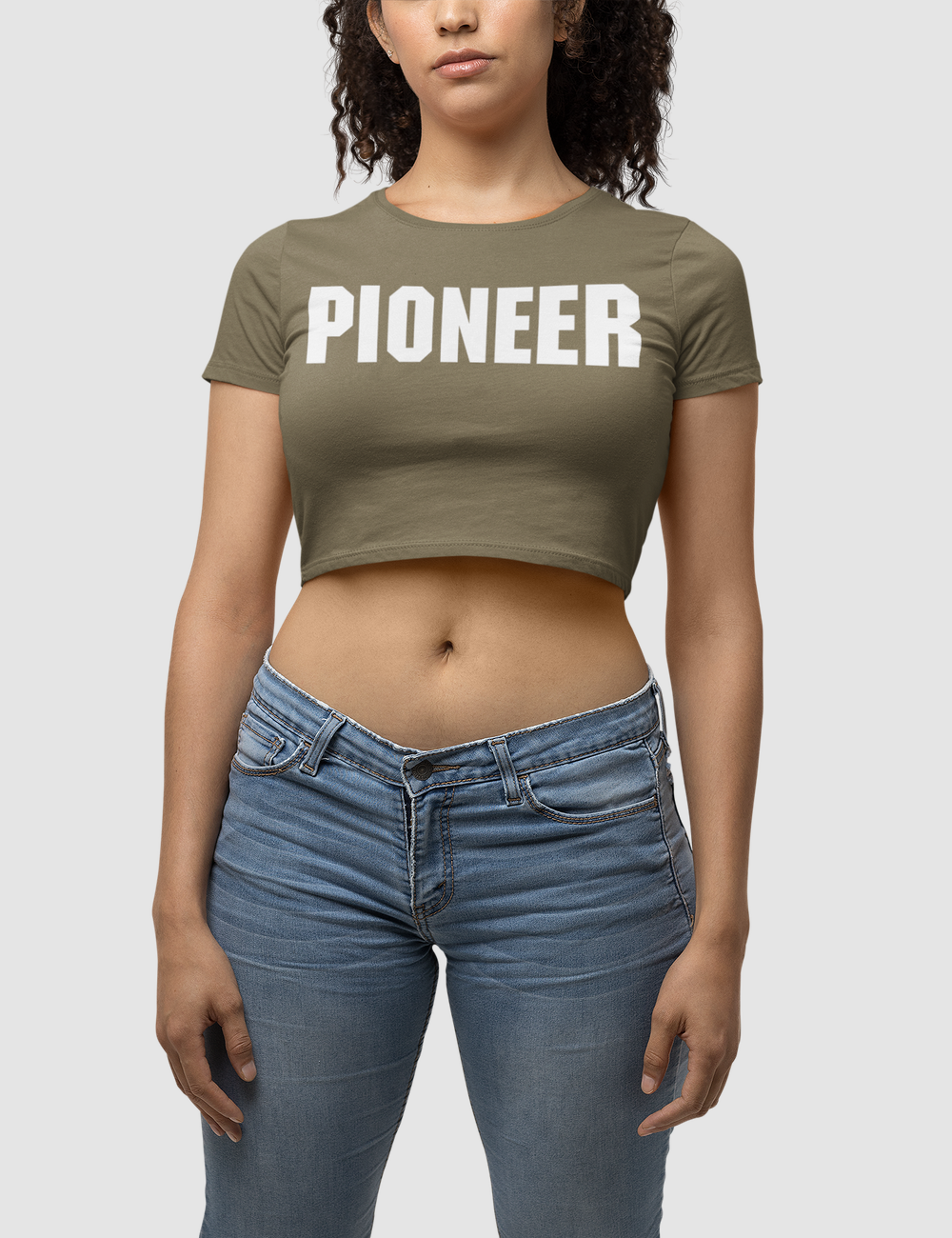 Pioneer Women's Fitted Crop Top T-Shirt OniTakai